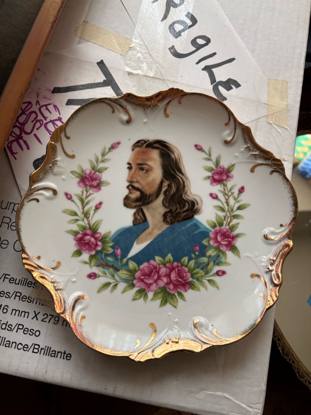 Decorative Jesus Portrait Porcelain Plate